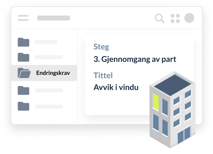 Endringskrav gjennomgang bygg Interaxo project