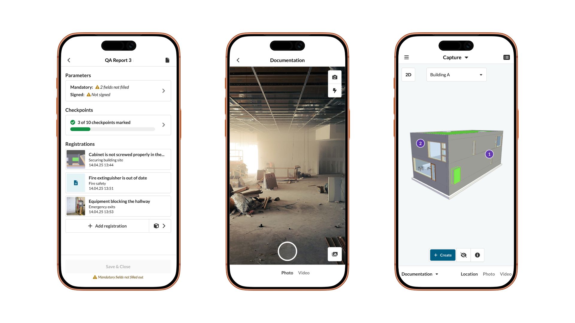 Interaxo Capture as seen on a smartphone