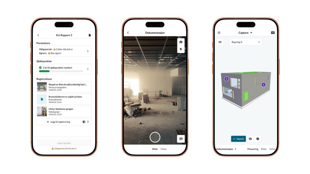 Interaxo Capture-appen på smarttelefon